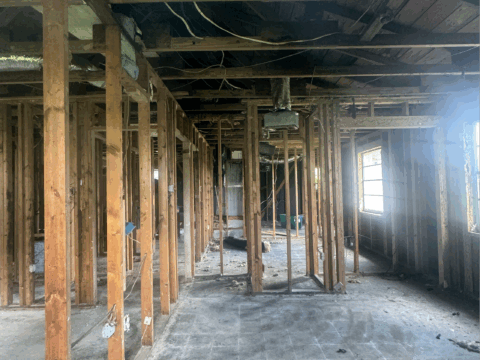 Gutted home